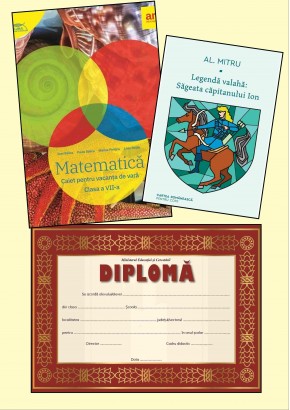 Caiet de vacanta matematica cls a VII-a + Legenda valaha: Sageata capitanului Ion + diploma