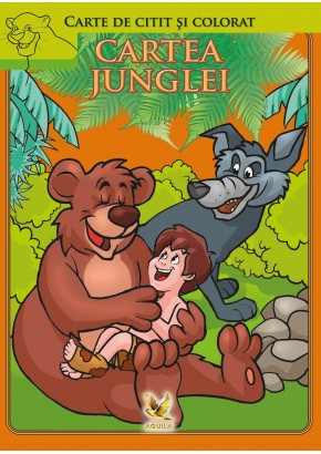 Cartea junglei de citit si colorat