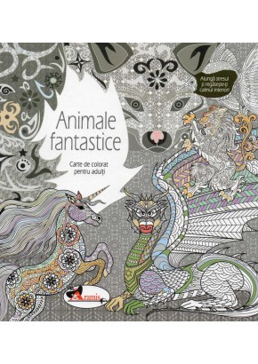Animale fantastice Carte de colorat pentru adulti