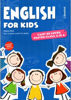 English for kids caiet de lucru pentru clasa a III-a editia a V-a Varianta color albastru