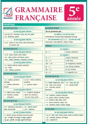 Grammaire française 5e année