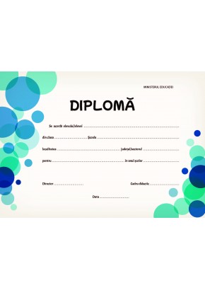 Diploma buline albastre