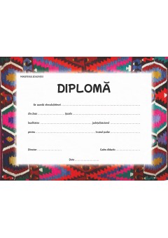 Diploma motive traditionale