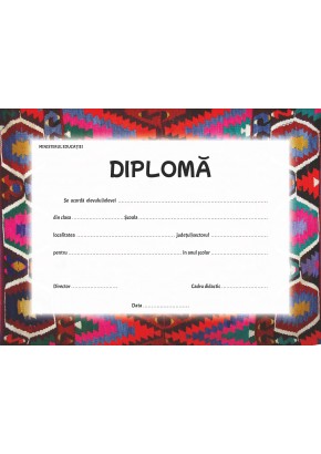 Diploma motive traditionale