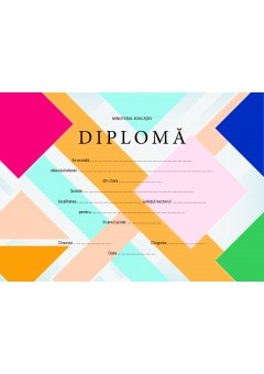 Diploma premiu triunghi albastru
