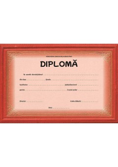 Diploma rama rosu auriu