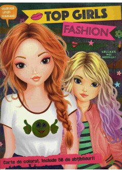 Top girls fashion carte de colorat cu abtibilduri