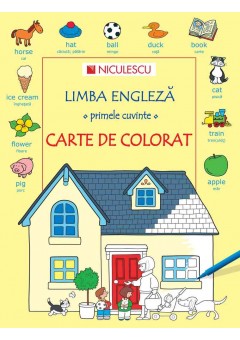Limba engleza primele cuvinte carte de colorat