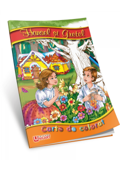 Hansel si Gretel carte de citit si colorat A5